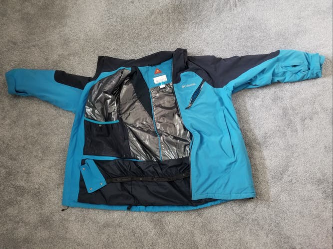 Columbia Wildcard III Omni-Heat Insulated Ski/Snowboard Jacket (Men's LARGE), light blue