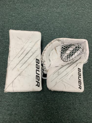 Bauer Hyperlite 3X Senior Goalie Glove And Blocker Full Right *NO INTERNATIONAL/CANADIAN SHIPPING*