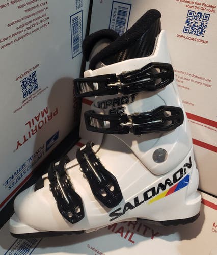 Kid's 19.5 Salomon IMPACT 60 ENERGYZER Ski Boots USED YOUTH size13