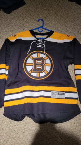 Black New Large Men's Reebok Boston Bruins jersey Jersey