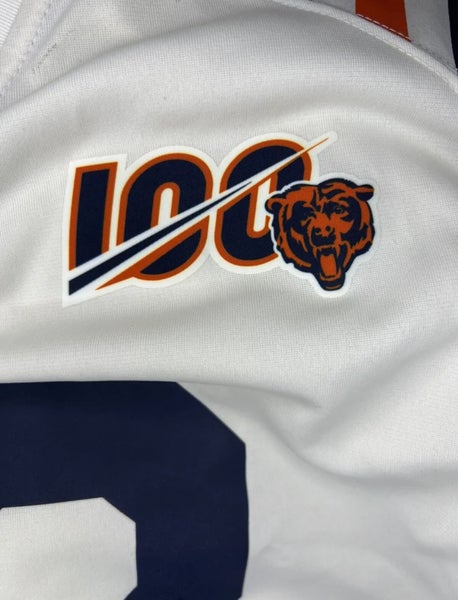 Men Chicago Bears 58 Roquan Smith 100Th Season Game Jersey White