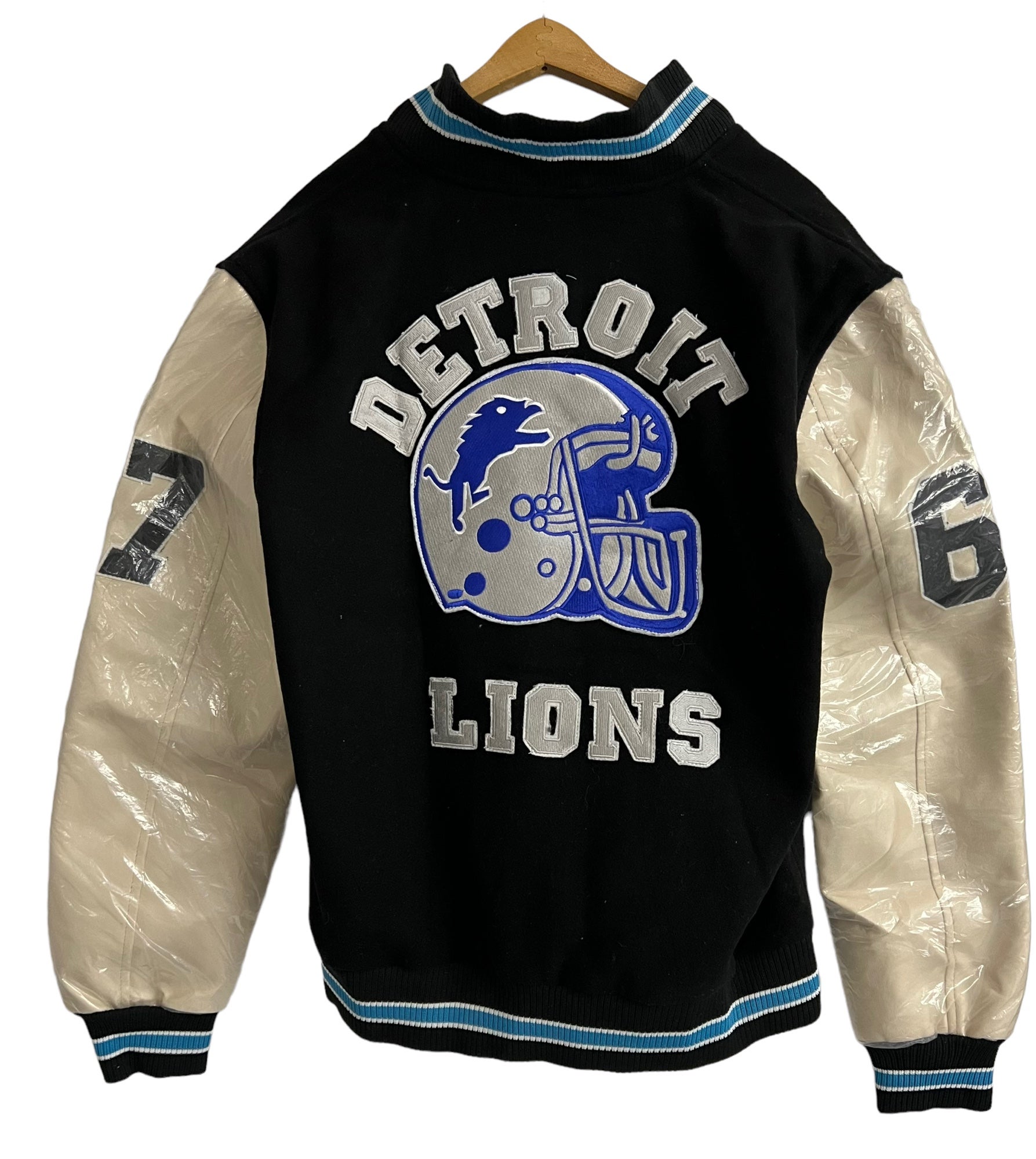 Beverly Hills Cop Axel Foley Detroit Lions Vintage Sports Letterman Jacket  |