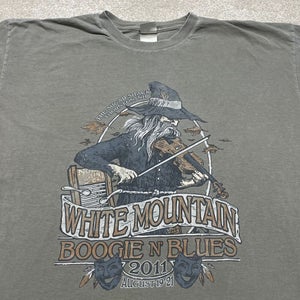 New Hampshire Boogie And Blues T Shirt Men Large White Mountain Music Festival