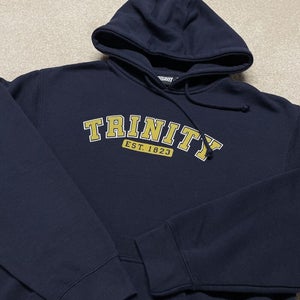Trinity College Sweatshirt Men Small Adult Blue NCAA Hoodie Pullover Retro TC