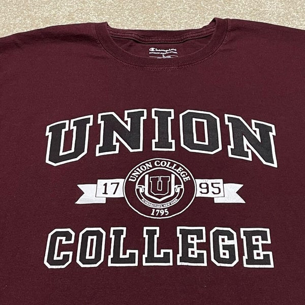 Union College T Shirt Men Large Adult Red Champion NCAA University Retro UC