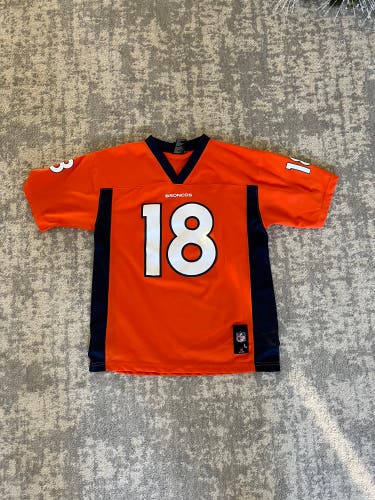 Youth Large Denver Broncos Peyton Manning Nike Orange Team Color Game Jersey