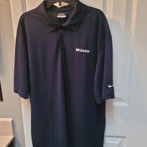 Miele Navy Blue Nike Golf Dri-Fit Men's Sz L Polo Shirt NWOT