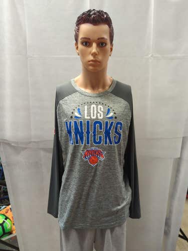 New York Knicks Hispanic Heritage Night Game Used Warmup Shirt L Miles McBride