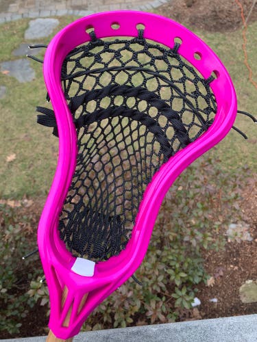 NEW Lacrosse Head CUSTOM strung w/ semi-soft mesh and mid pocket