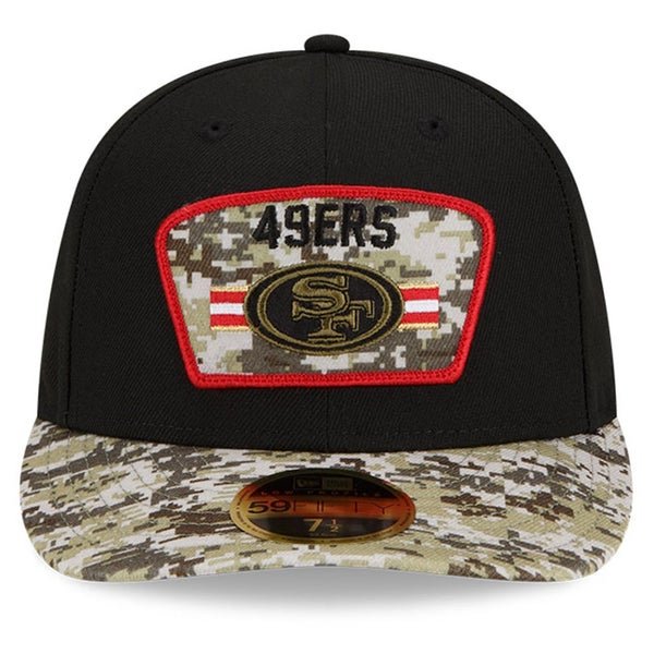 San Francisco 49ers New Era Salute Service Fitted Hat Cap Size 7 1/8 Low  Profile