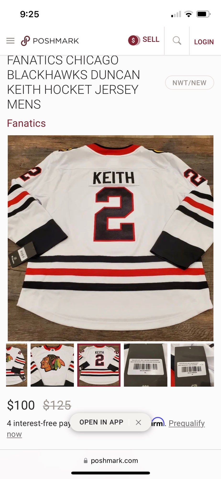 Duncan Keith Chicago Blackhawks Fanatics Hockey Jersey (Size Large