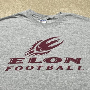 Elon Football T Shirt Men XL Adult Gray NCAA University College Retro Basic