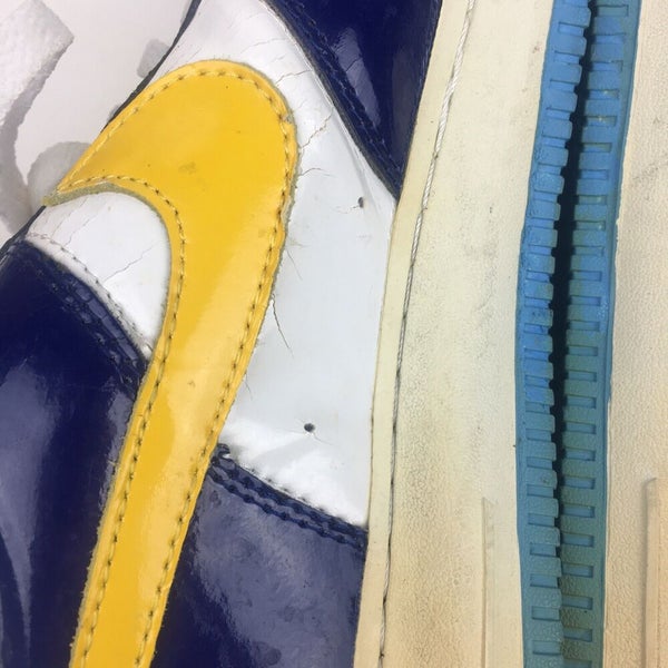 Air force 1 patent leather trainers Nike Yellow size 39.5 EU in Patent  leather - 25564542