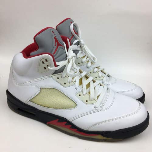 Nike Air Jordan 5 V Retro Fire Red (2013) Sneaker Shoe 136027-100 Sz 14