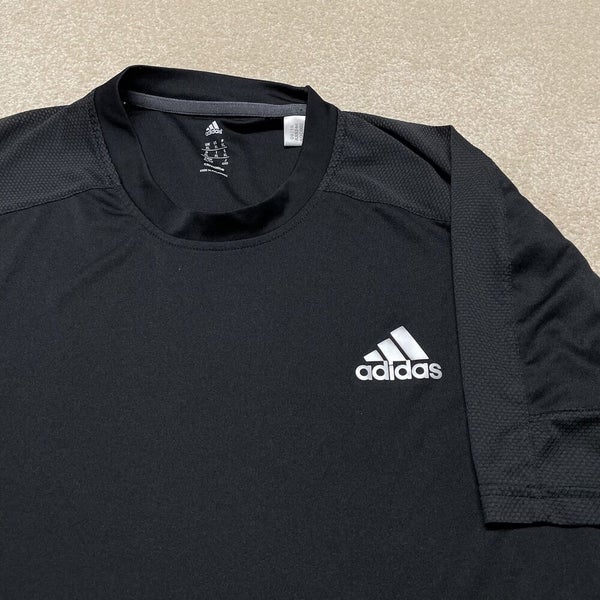Adidas T Shirt Men Medium Adult Black Active Gym Climalite Run Athletic | SidelineSwap