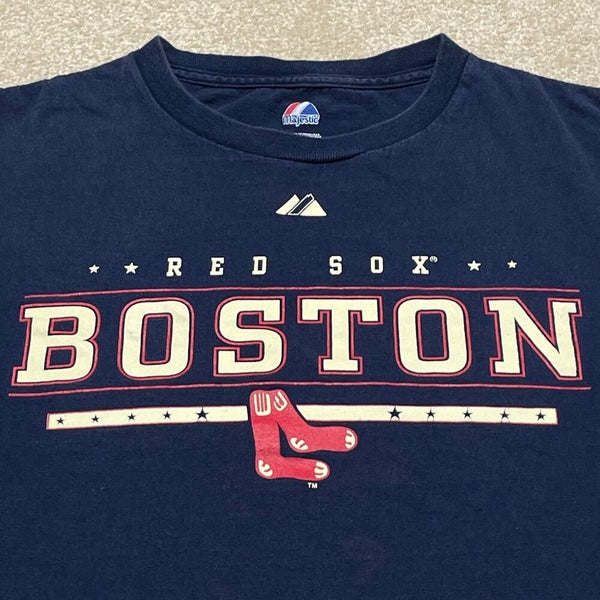 Boston Red Sox Shirt Men Medium Red Majestic MLB Baseball
