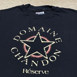 Domain Chandon T Shirt Men Small Adult Black Napa Valley Winery Vintage 80s USA
