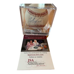 Carl Yastrzemski Signed Rawlings Baseball with Case - JSA Certification