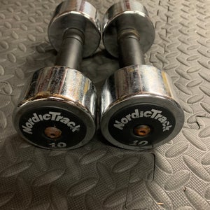 Used NordicTrack 10p. Dumbbells