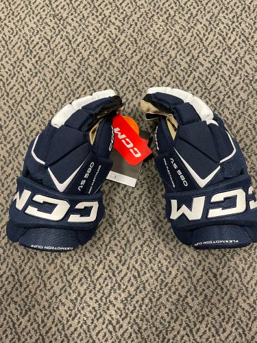 CCM Navy 15” AS580 hockey gloves