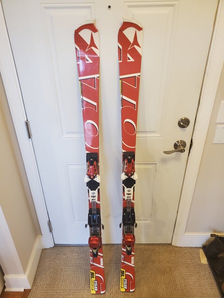 Used Unisex Atomic 158 cm Racing Race SL Skis With Bindings Max Din 16