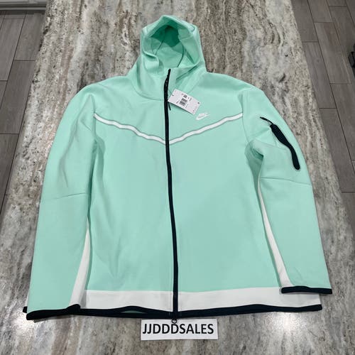 Nike Sportswear Tech Fleece Full Zip Jacket Mint Foam Sail CU4489-379 Men’s Size 3XL NWT.
