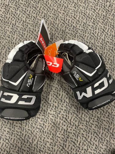 CCM AS-V Pro Black 13” Senior gloves