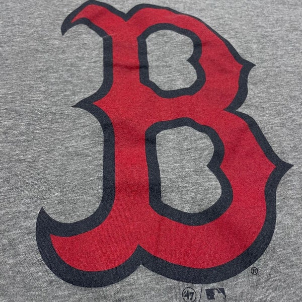 Boston Red Sox T Shirt Men XL Adult Gray MLB Baseball Retro Logo