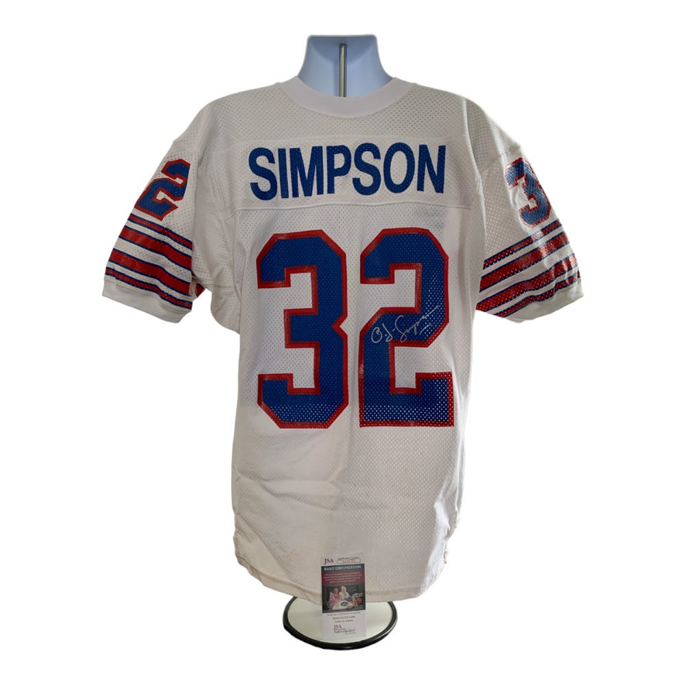 Buffalo Bills O.J. Simpson Signed Blue Throwback Jersey - Schwartz Authentic