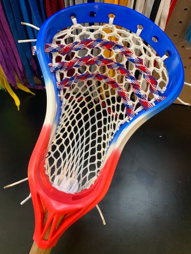NEW USA Lacrosse head CUSTOM Dyed And Strung with Semi-soft mesh & Mid Pocket