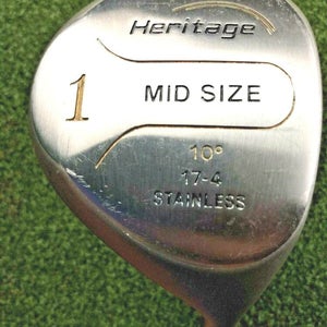 Heritage Mid Size Stainless Driver 10* / RH ~42.5" / Stiff Graphite / gw6189