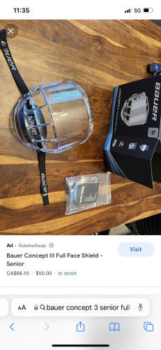 Medium Bauer Shield Concept 3 Full Shield