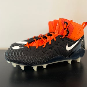 Size 15 Nike Force Savage Pro Football Cleats Black/Orange 918346-019 NEW