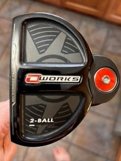 Men's Used Odyssey Left Hand Mallet O-Works 2-Ball Putter 33.5"