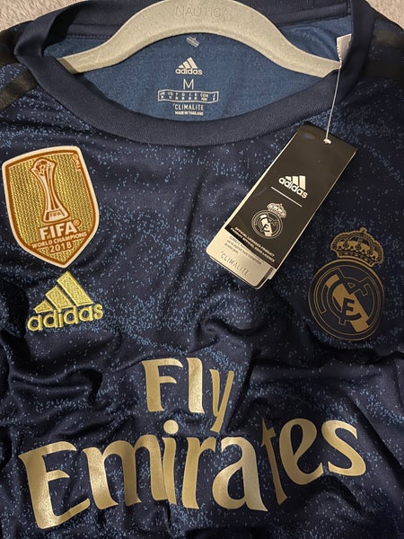 ADIDAS REAL MADRID 2020 `HAZARD`AWAY JERSEY BLUE/GOLD