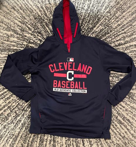 Cleveland Indians On Field Hoodie Sz Large