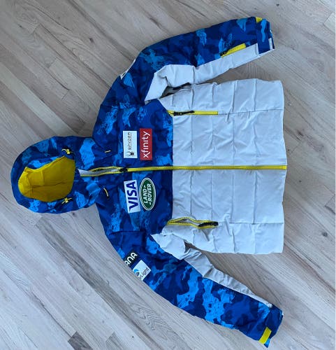 2022 US Ski Team Puffy Jacket (Large, Blue/White)