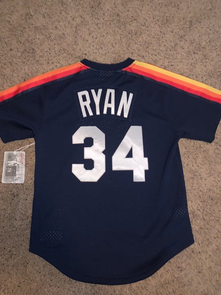 Men's Nike Nolan Ryan Houston Astros Cooperstown Collection Retro Rainbow  Jersey