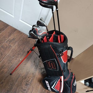 Callaway Strata Plus 11 Piece Golf Complete Set w Stand Bag Regular Flex