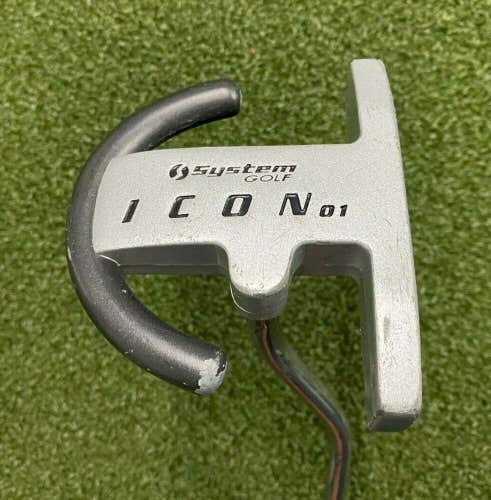 System Golf ICON 01 Mallet Putter / RH / Steel ~36" / Good Grip / jl6486