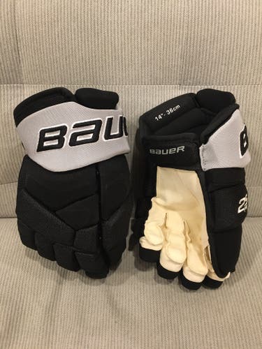 LA KINGS New Bauer Supreme 2S Pro Stock Hockey Gloves 14" Short Cuff