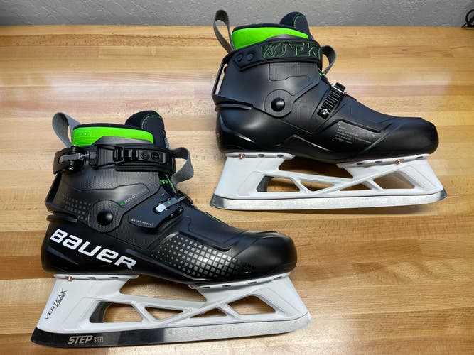 Bauer Konekt Goalie Skates Size 9 w/STEP STEEL and LSPulseSS runners