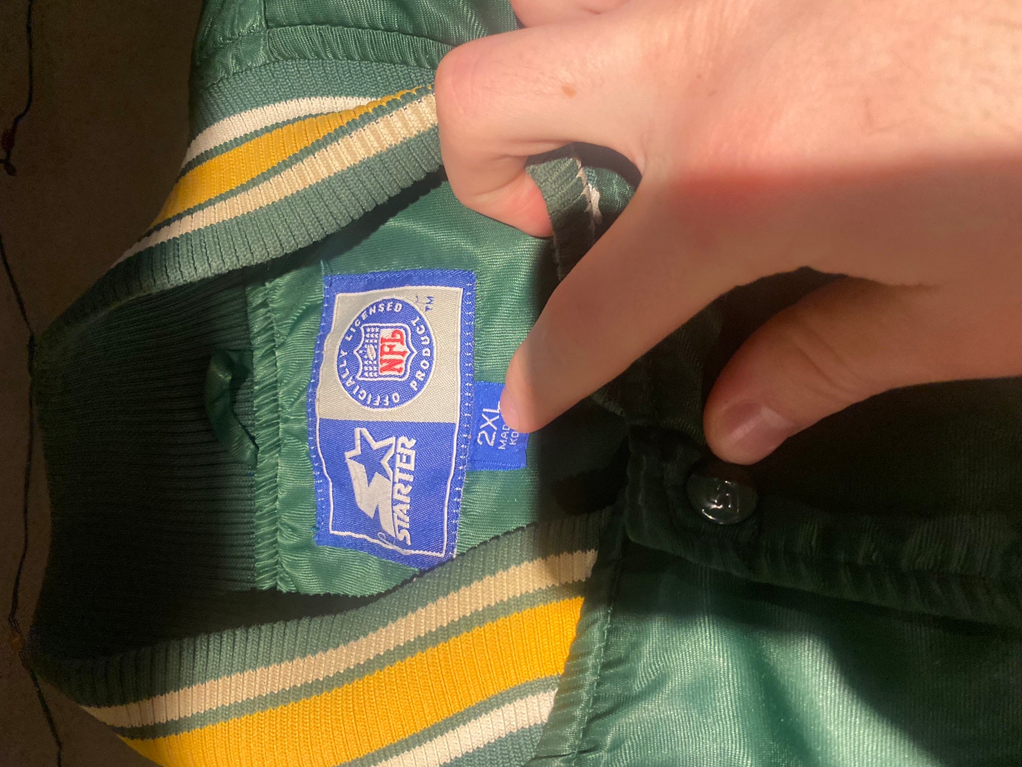 Vintage Starter NFL Green Bay Packers Embroidered Winter Jacket Sz 2XL