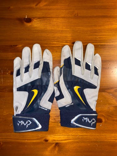 Nike West Virginia Baseball MVP Batting Gloves (L/XL)