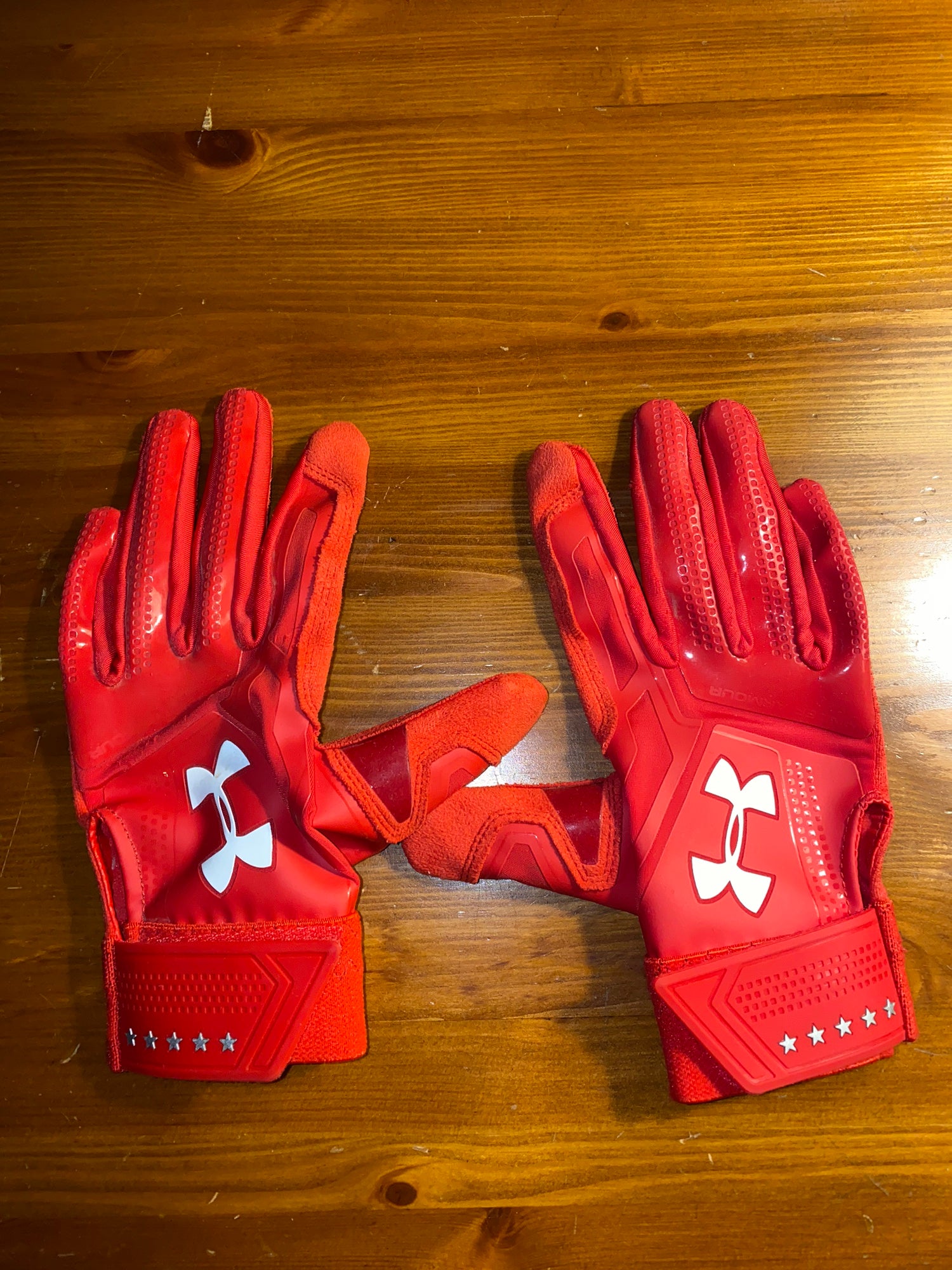 red under armour batting gloves