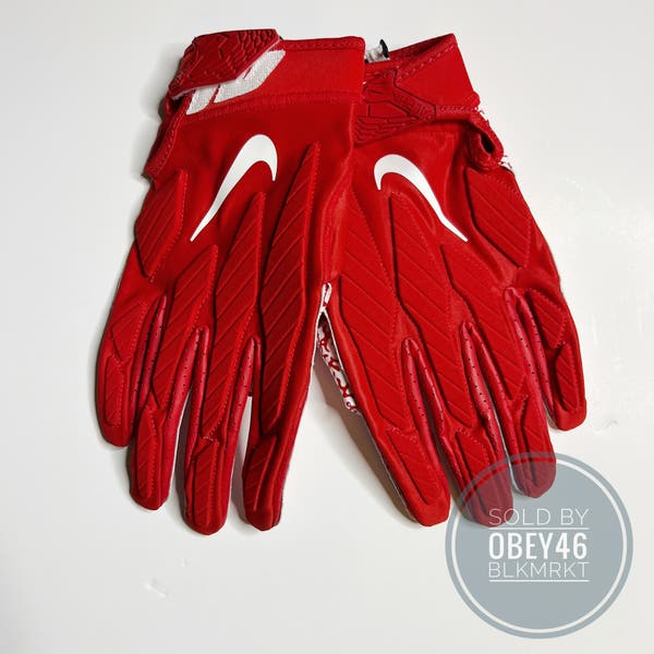 Nike Superbad 5.0 Football Gloves Mens Medium University Red/White