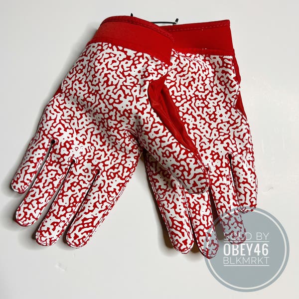 Nike Superbad 5.0 Football Gloves Mens Medium University Red/White
