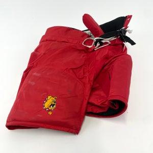 Used Red Bauer Custom Pro Pants | Senior Medium | Z96 | Ferris State NCAA