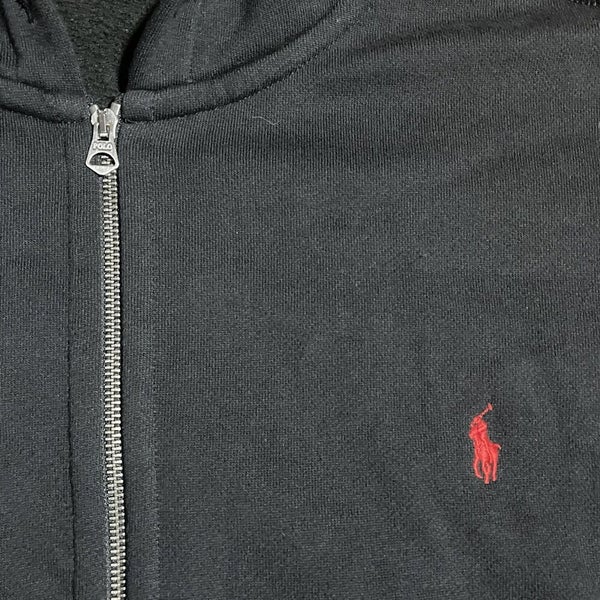 Polo Ralph Lauren Hoodie Men’s 3xlt Black Full Zip Fleece Long Sleeve Pony Logo