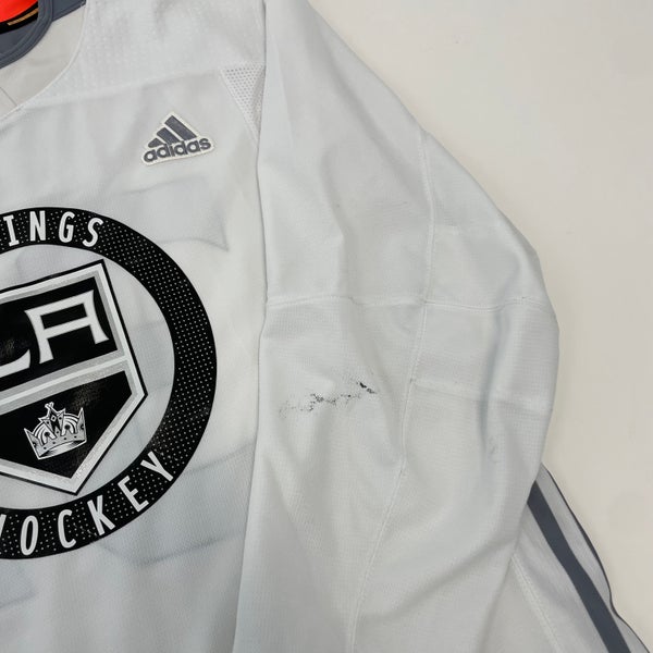 Used LA Kings White MIC Adidas Practice/Camp Jersey, Sillinger, Size 56